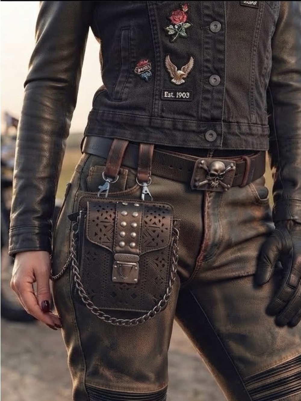 Biker Chic/Concert/Festival Belt
Loop Phone Pouch/Hip Clip 5.5"x7"
